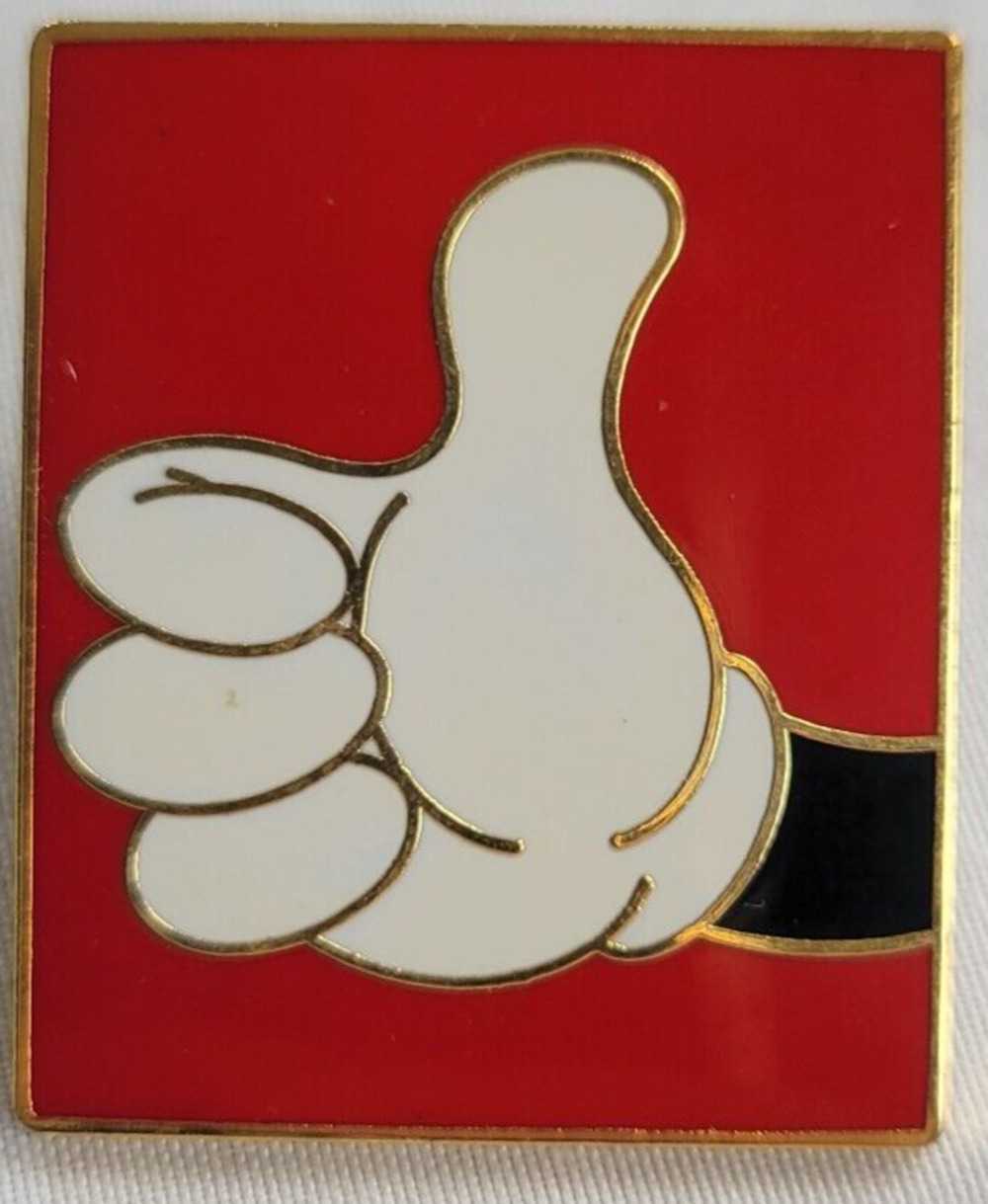 Disney Mickey White Glove Oh Boy Thumbs Up! Icon Pin (U4:431)